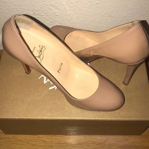Christian Louboutin SIMPLE PUMP 100 Nude Sz 35